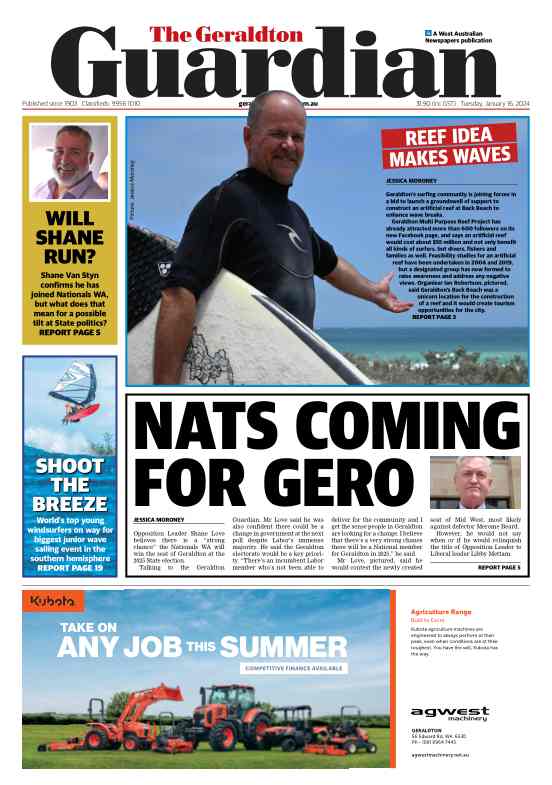 Geraldton Guardian - Tuesday, 16 January 2024 edition