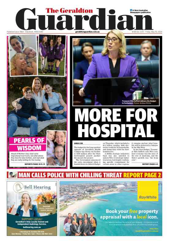 Geraldton Guardian - Friday, 10 May 2024 edition